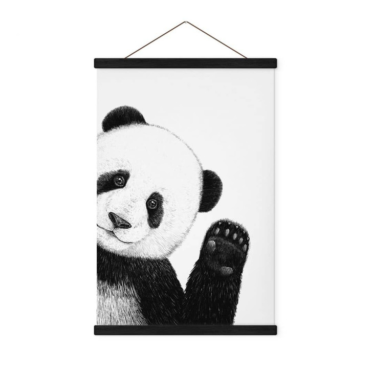 Stoffbild Winkender Panda - Korenkova - WA434748