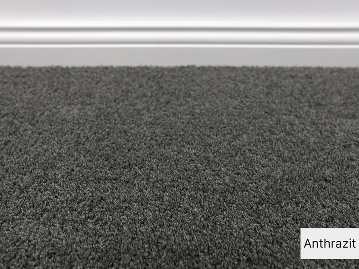 Vela Hochflor Teppichboden Meterware in Anthrazit 96 - TS426952