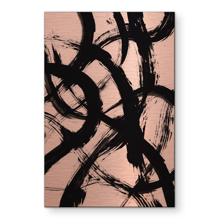 Alu-Dibond gebürstet mit Kupfereffekt - Expressive Pinselkunst - Böhmer - WA515776