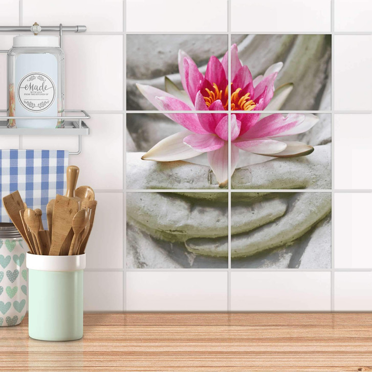 Fliesenfolie quer - Flower Buddha - CR104429