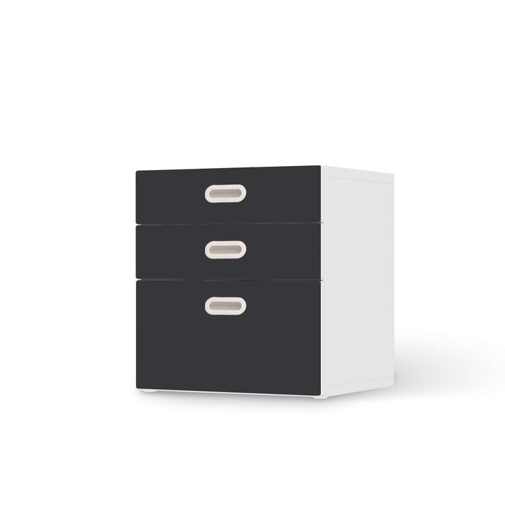 Folie IKEA Stuva / Fritids Kommode - 3 Schubladen - Grau Dark - CR105885