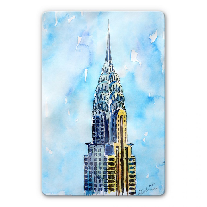 Glasbild Bleichner - Chrysler Building in NYC - WA121064