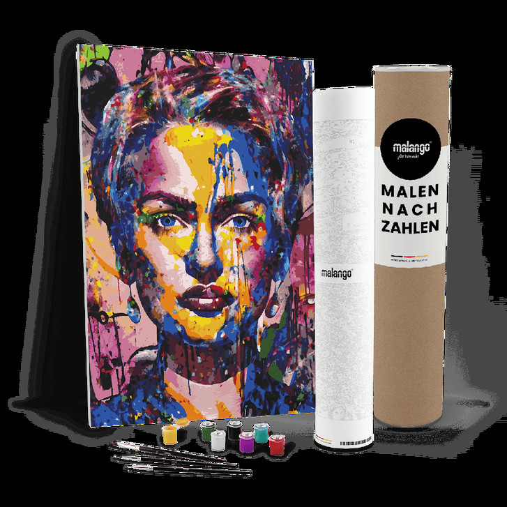 Malen nach Zahlen Leinwandbild - Babe Blue Eyes - WA447274