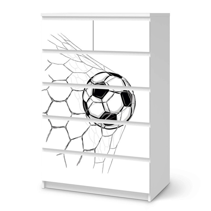 Möbel Klebefolie IKEA Malm Kommode 6 Schubladen (hoch) - Eingenetzt - CR113688