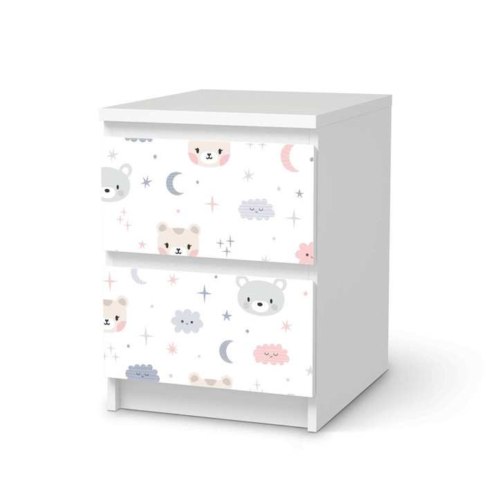 Möbelfolie IKEA Malm Kommode 2 Schubladen - Sweet Dreams - CR116241