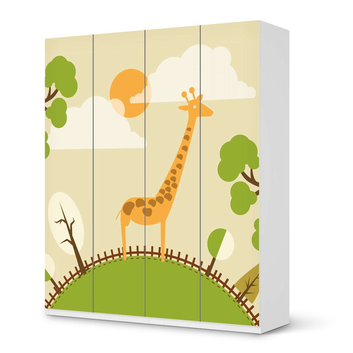 Möbelfolie IKEA Pax Schrank 236cm Höhe - 4 Türen - Mountain Giraffe - CR116902