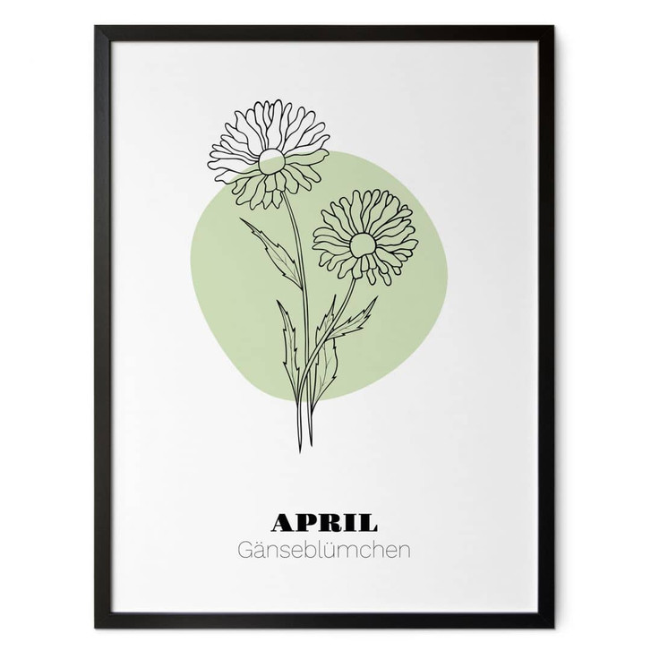 Personalisierbares Poster Monatsblume April - WA486898