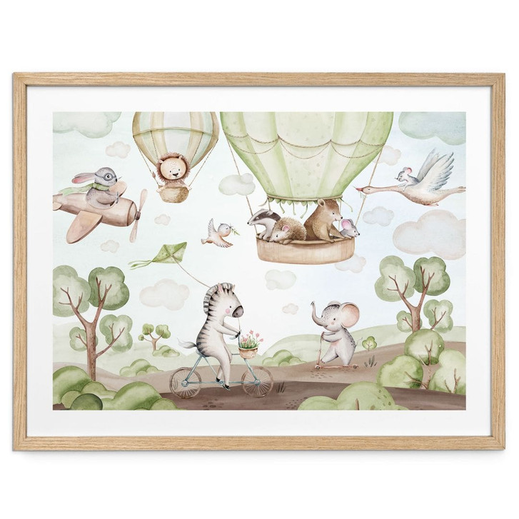 Poster für Kinder - Ballonfahrt der Tierfreunde - Kvilis - WA498866