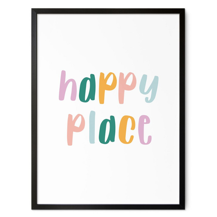 Spruch Poster - Happy place - WA408715