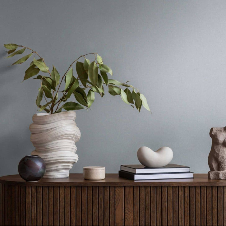 Unitapete mit Leinen-Optik Hellgrau – Strukturierte Vliestapete – Einfarbig & modern - WA465234