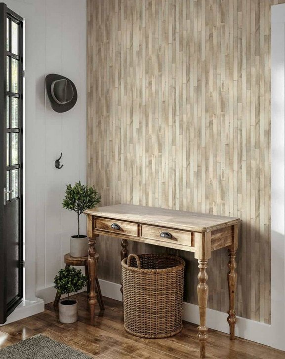 Vliestapete in Holzoptik mit Maserung beige Holzoptik - WA450854