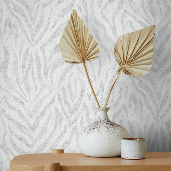 Vliestapete Weiss Grau Streifen für Wohnzimmer Schlafzimmer Büro marburg Tapete - WA450599