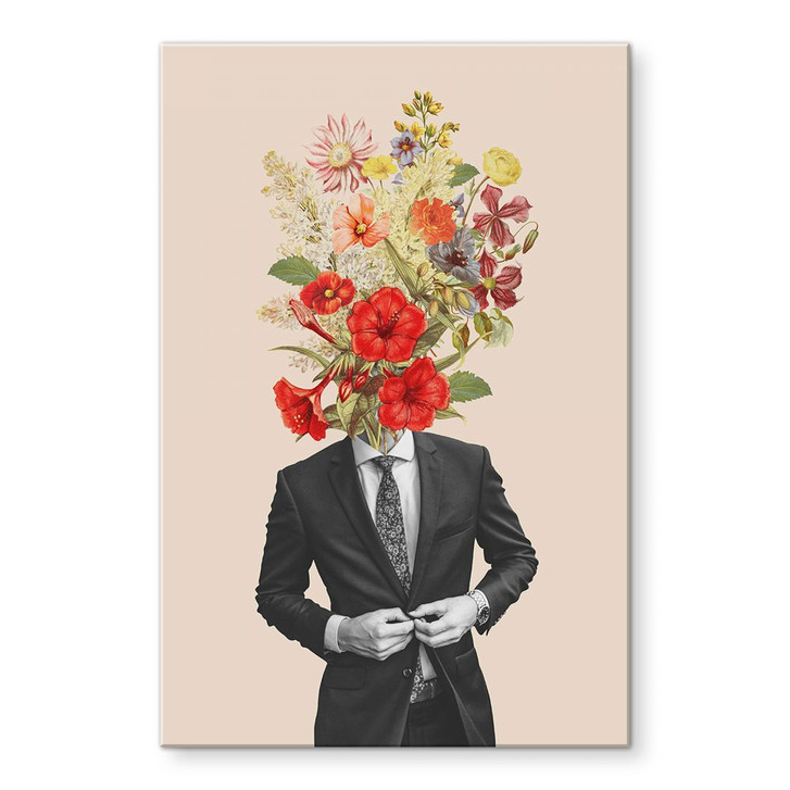 Acrylglasbild Mann im Anzug mit Wildblumen - Frida Floral Studio - WA421537