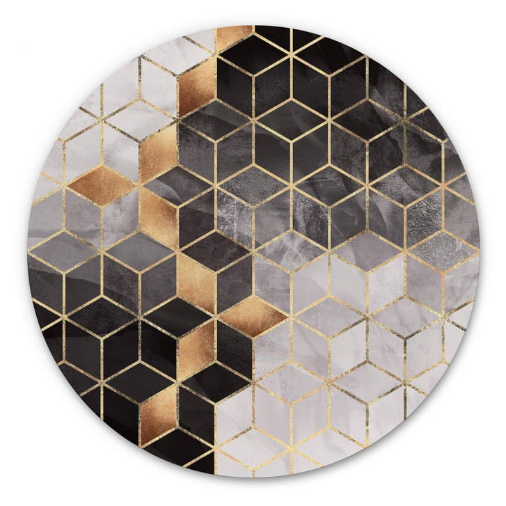 Alu-Dibond Fredriksson - Smoky Cubes - Rund - WA319822