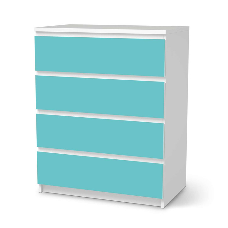 Folie IKEA Malm Kommode 4 Schubladen - Türkisgrün Light - CR105712