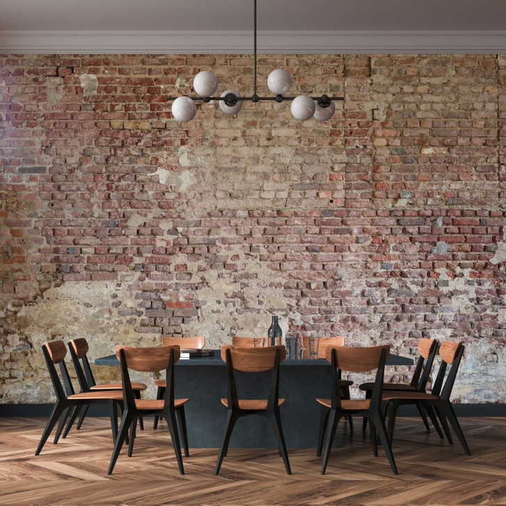 Fototapete Stein Masonry in rot beige - Vliestapete Designwalls 2 - 2.55x3.5 m - WA386016