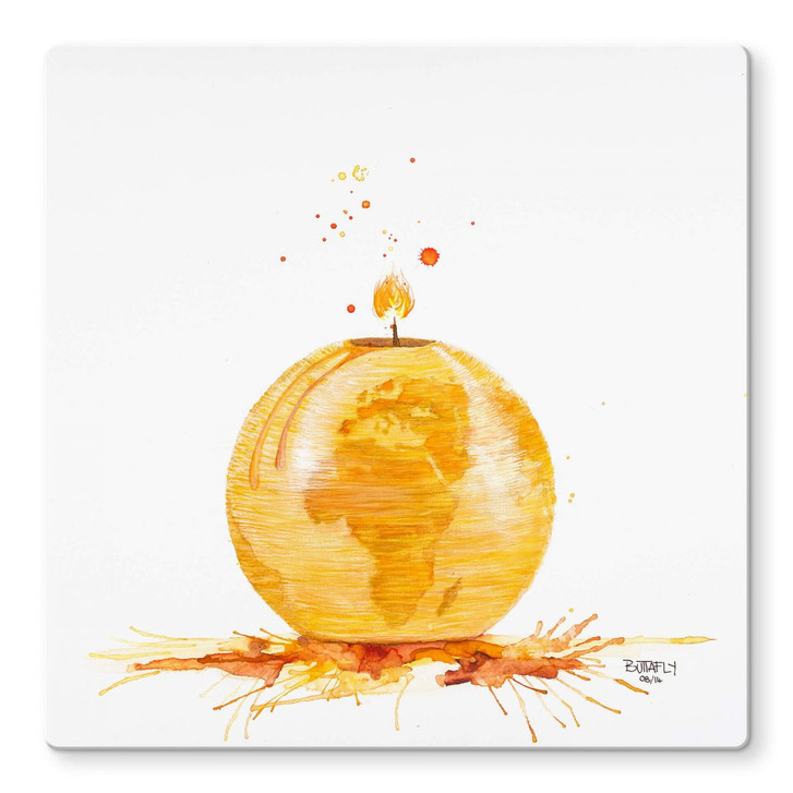 Glasbild Buttafly - Time - WA121614