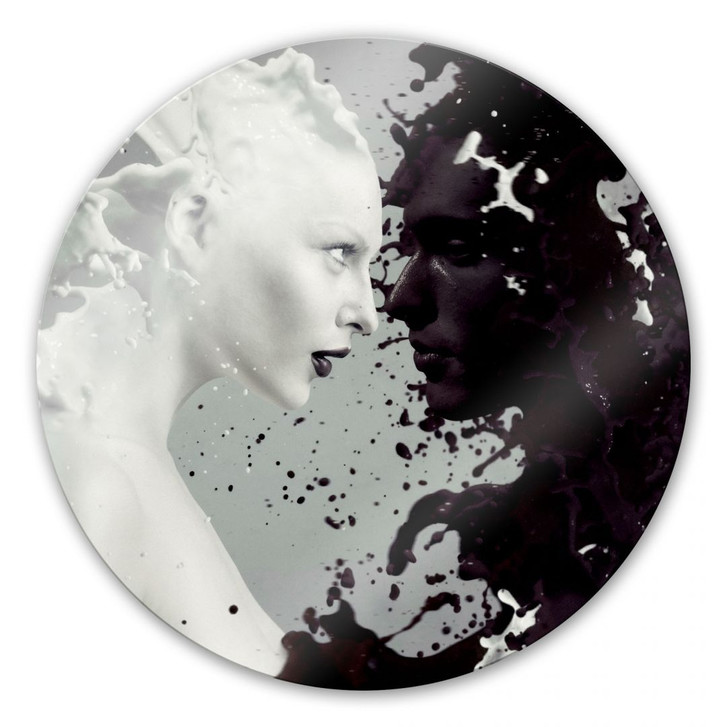 Glasbild Milk & Coffee - rund - WA125578