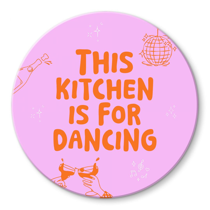 Glasbild This kitchen is for dancing - Ohkimiko - Rund - WA495007