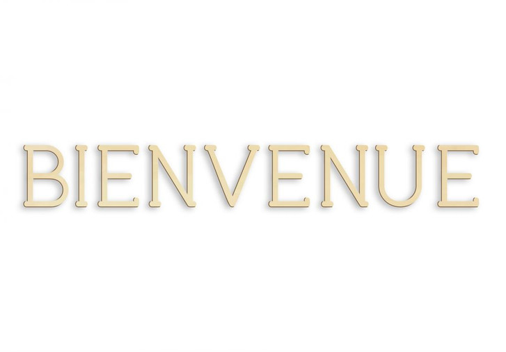 Holzbuchstaben Pappel - Bienvenue - WA133053