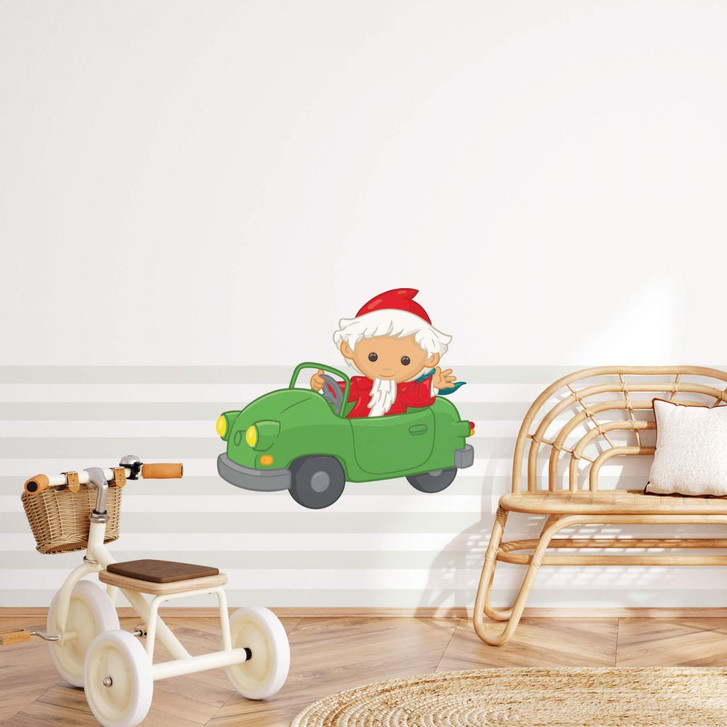 Kinderzimmer Wandtattoo Unser Sandmännchen - Sandmann im grünen Auto - WA391390
