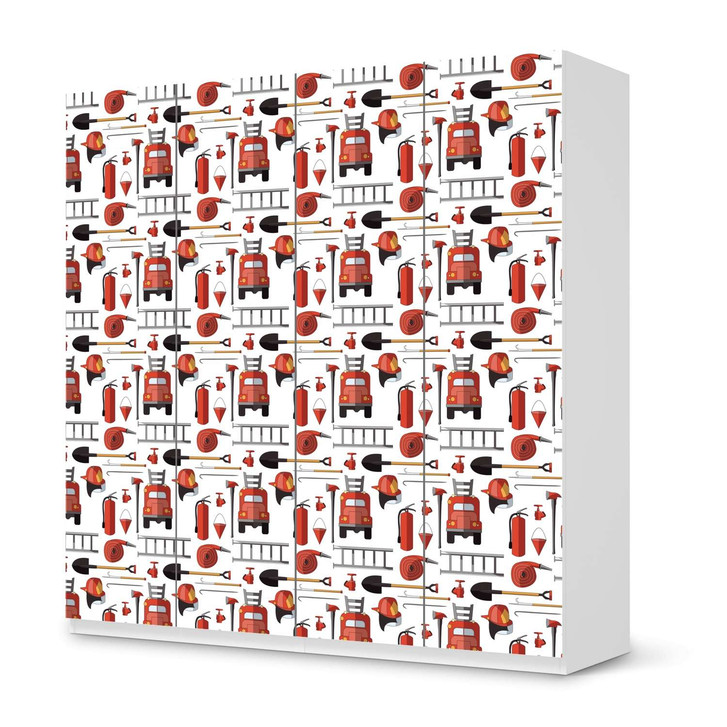 Klebefolie IKEA Pax Schrank 201cm Höhe - 4 Türen - Firefighter - CR110927