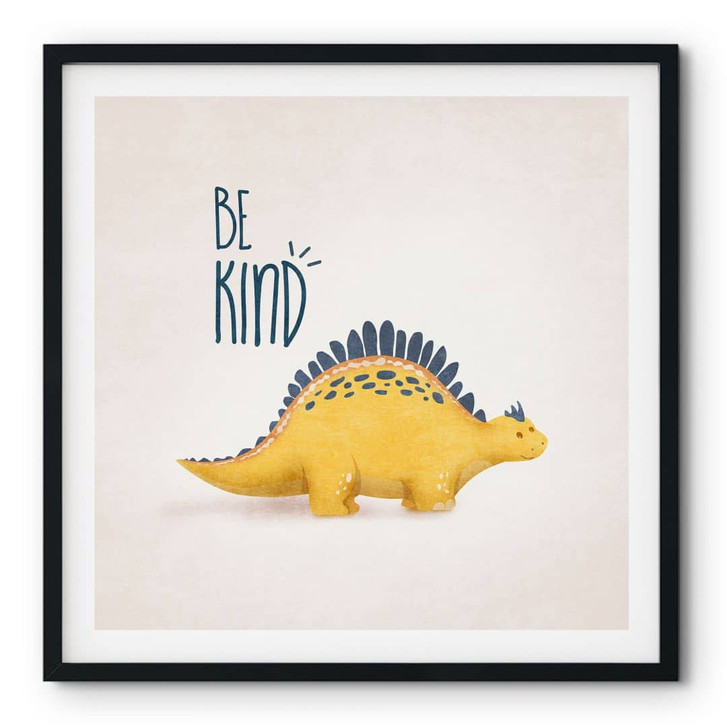 Poster Dino Be Kind - Stegosaurus - Tunaboylu - Quadratisch - WA406868