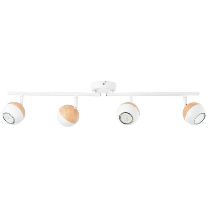 Spotrohr Naima, beige, 12.5 x 75 cm, Metall Deckenspots, dimmbar - WA438880