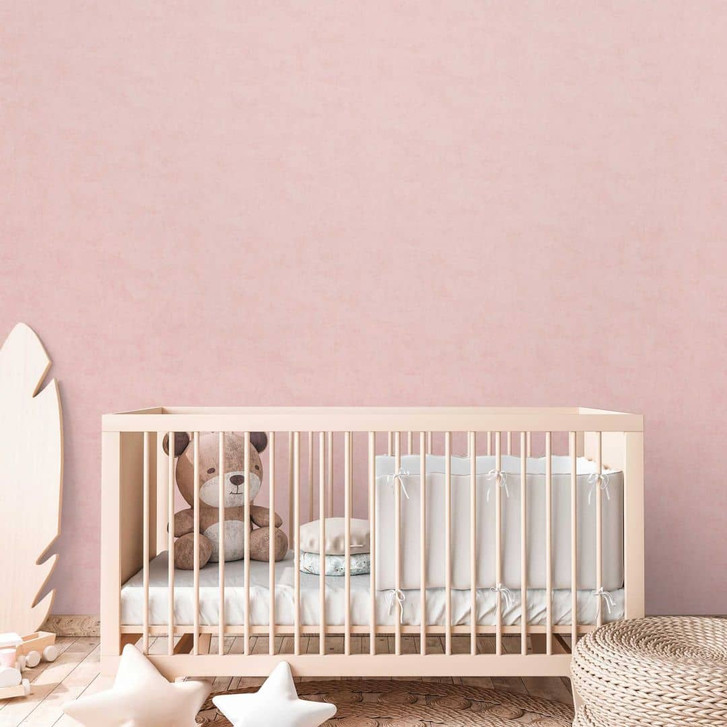 Unitapete Mädchenzimmer Rosa - Einfarbige Unitapete Kinderzimmer - WA465424