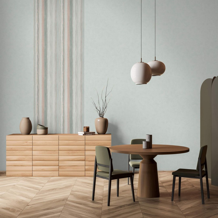 Vliestapete mit moderner Streifenoptik beige, grün Grafisch - WA450551