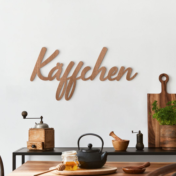 3D Holz Schriftzug Käffchen - Mahagoni - WA425849