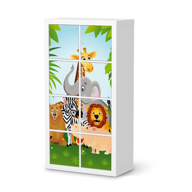Folie IKEA Kallax Regal 8 Türen - Wild Animals - CR105534