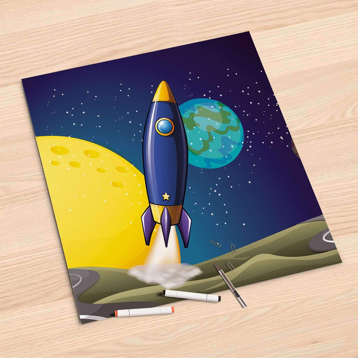 Folienbogen (60x60cm) - Space Rocket - CR107189