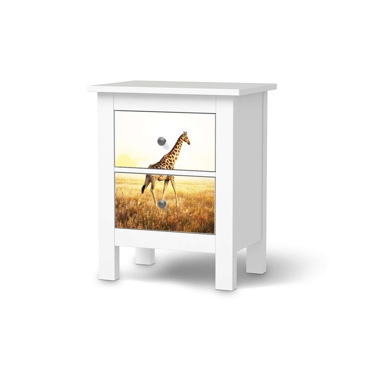 Möbelfolie IKEA Hemnes Kommode 2 Schubladen - Savanna Giraffe - CR118220