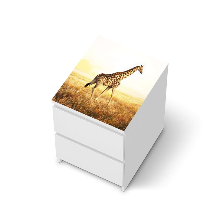 Möbelfolie IKEA Malm Kommode 2 Schubladen oben - Savanna Giraffe - CR116338