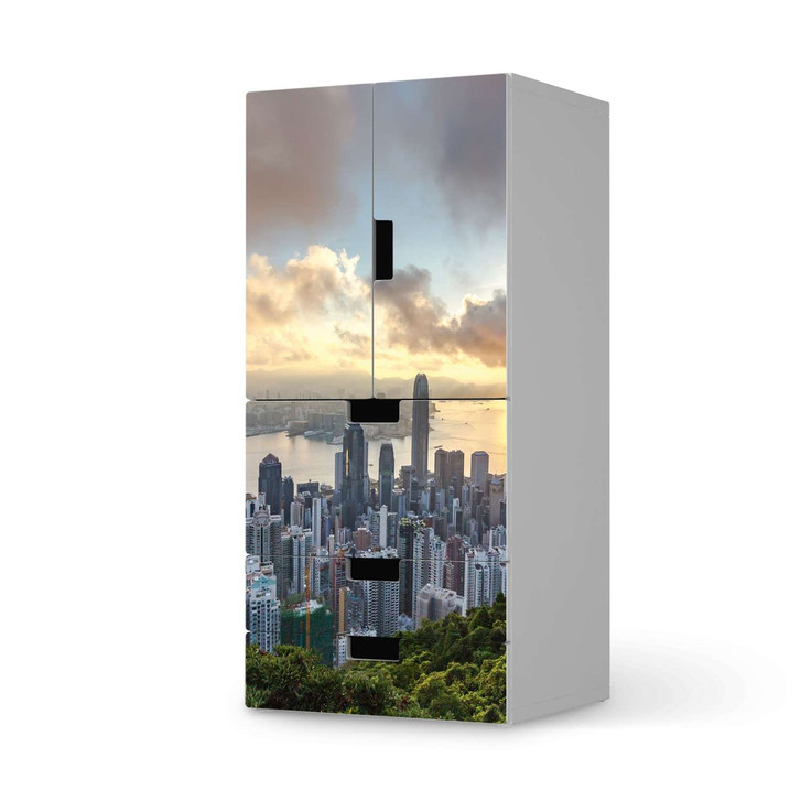 Möbelfolie IKEA Stuva / Malad - 3 Schubladen und 2 kleine Türen - Hong Kong - CR117213