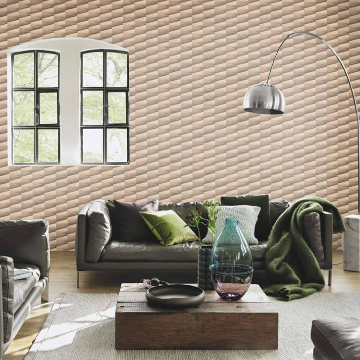 Rasch Vliestapete, Mustertapete Composition mattgold - WA392255