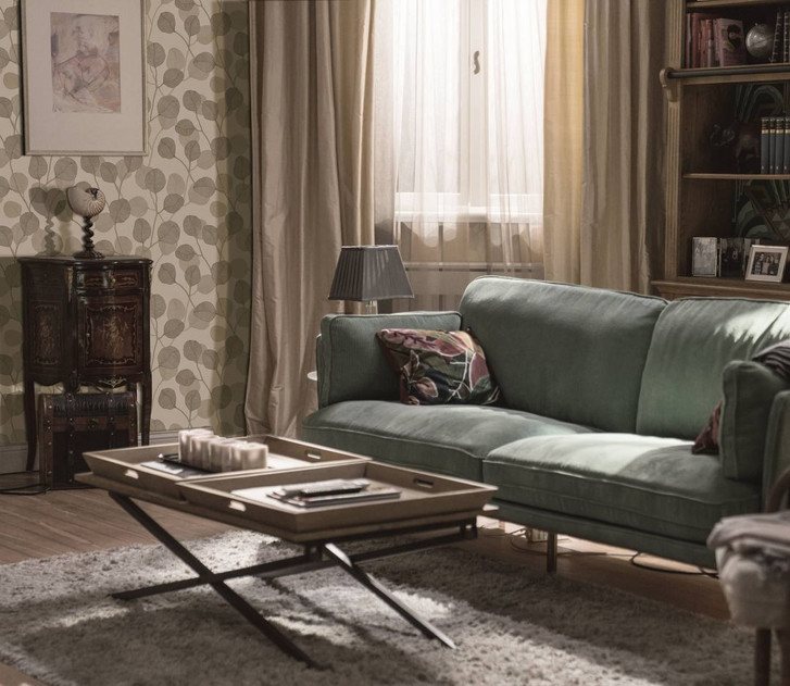 Vliestapete Braun Floral für Wohnzimmer Schlafzimmer Küche marburg Tapete - WA508107