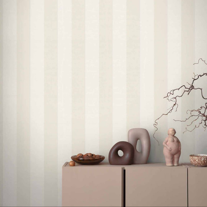 A.S. Création Vliestapete Liberté Blockstreifentapete beige, weiss - WA103711