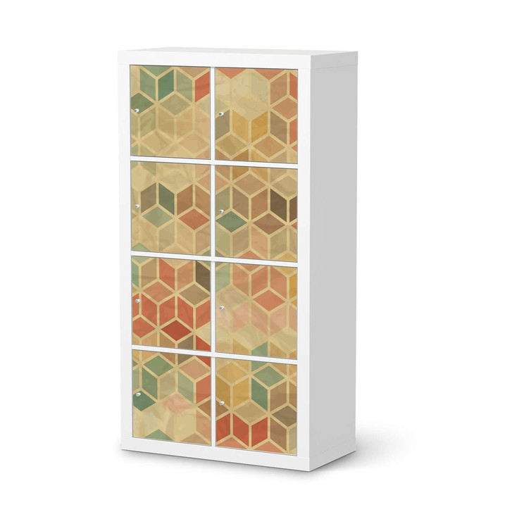 Klebefolie IKEA Expedit Regal 8 Türen - 3D Retro - CR111072