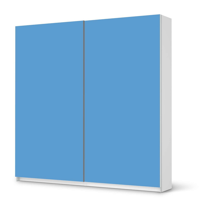 Möbel Klebefolie IKEA Pax Schrank 201cm Höhe - Schiebetür - Blau Light - CR113835