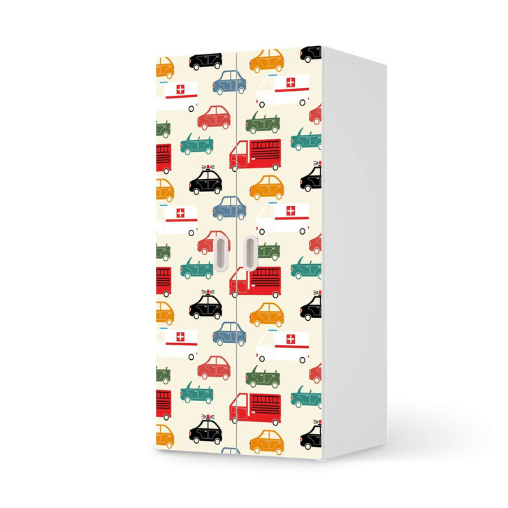 Möbelfolie IKEA Stuva / Fritids Schrank - 2 grosse Türen - Cars - CR117810