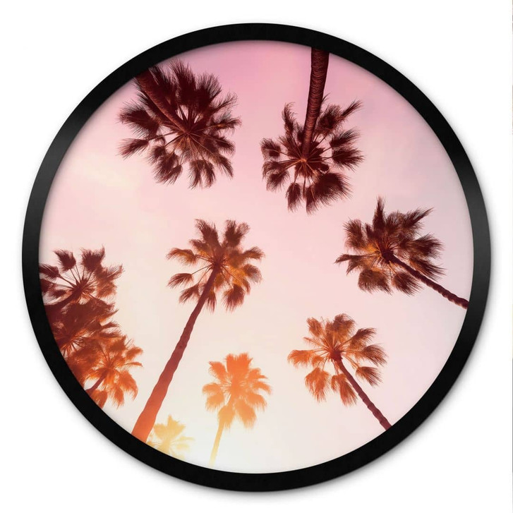 Poster California Dreaming mit Palmen-Blick - Hugonnard - Rund - WA473627