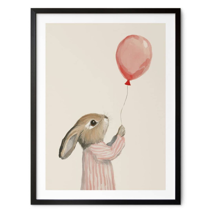 Poster Süsser Hase mit Luftballon - Treechild - WA499235