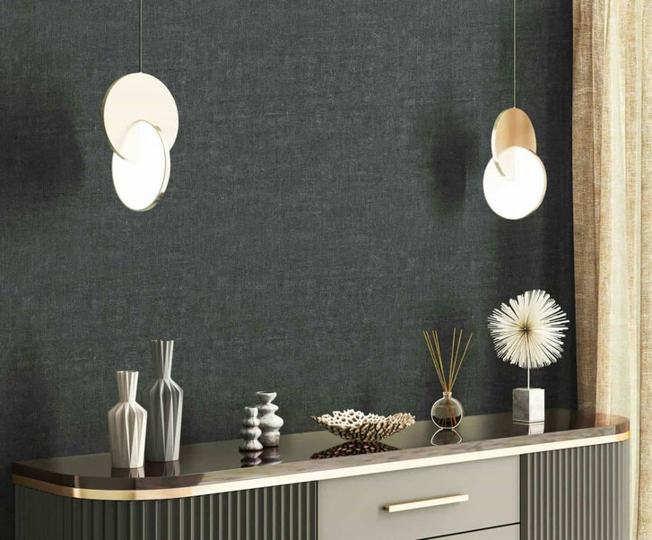 Vliestapete in moderner Struktur einfarbig anthrazit Uni - WA445561