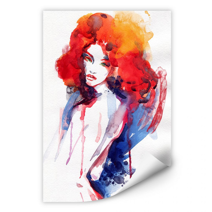Wallprint Die Frau mit dem feuerroten Haar - WA183161