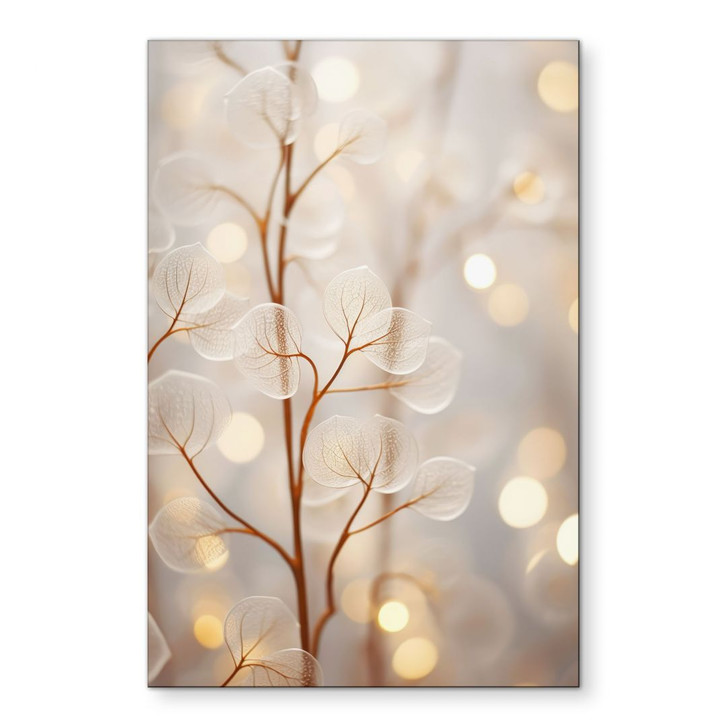 Wandbild Filigrane Blätter Beige - Alu-Dibond - Treechild - WA492139