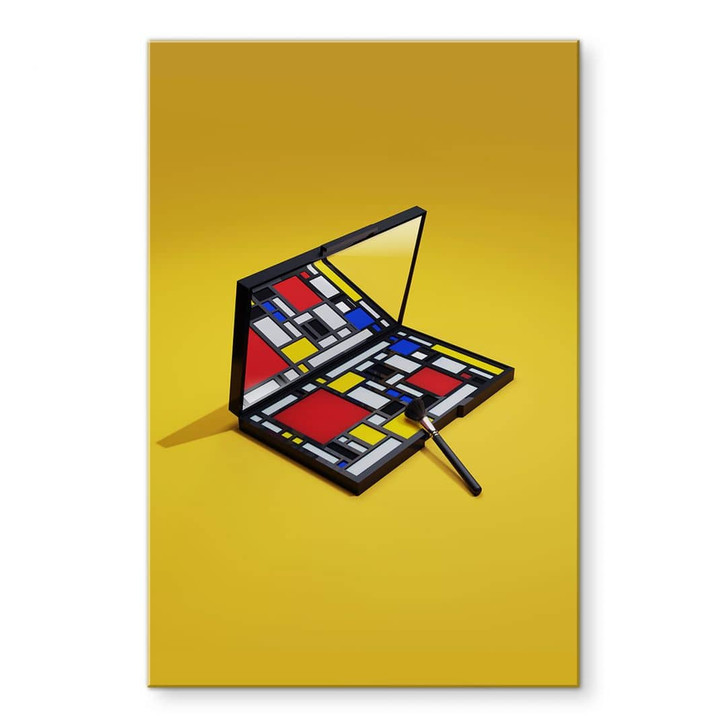 Acrylglasbild Make-Up Palette im Stil von Piet Mondrian - Pozdniakov - WA479017