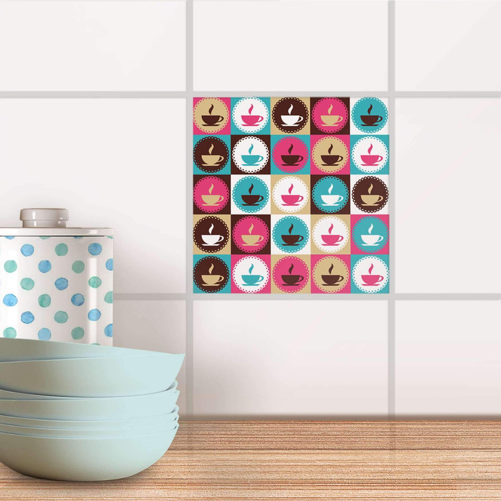 Fliesenaufkleber - Coffee Cups - CR100904