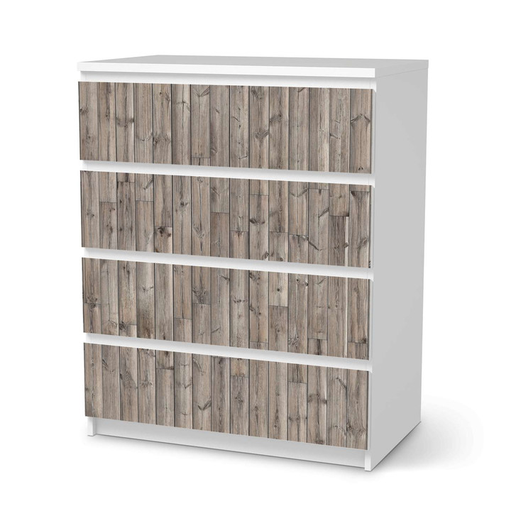 Folie IKEA Malm Kommode 4 Schubladen - Dark washed - CR105582